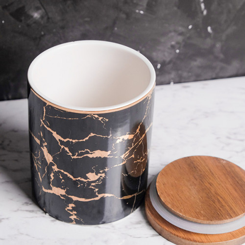 Gold Marble Veins Kitchen Canister 2