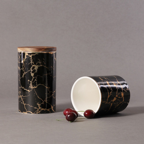 Gold Marble Veins Kitchen Canister 3