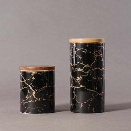 Gold Marble Veins Kitchen Canister 4