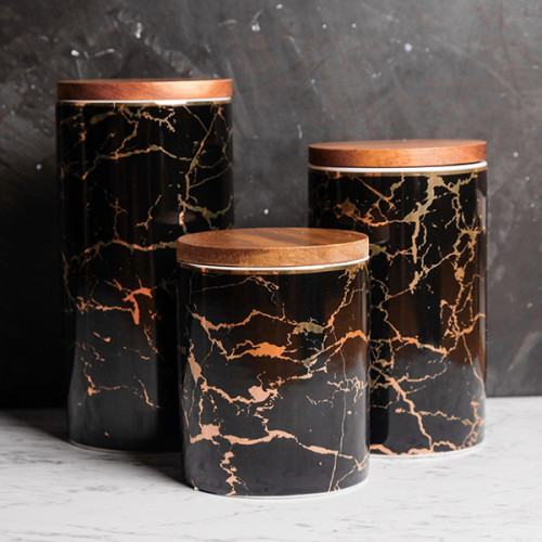 Gold Marble Veins Kitchen Canister 5