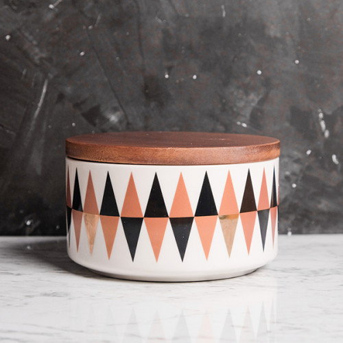 Colorful Geometric Kitchen Canister Wide