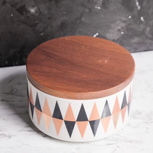 Colorful Geometric Kitchen Canister Wide 3