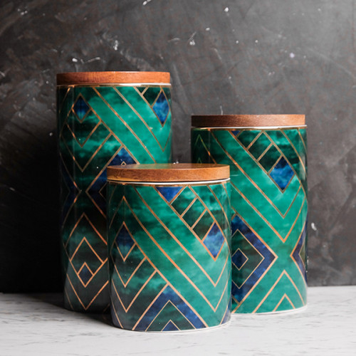Emerald Green Kitchen Canister 4