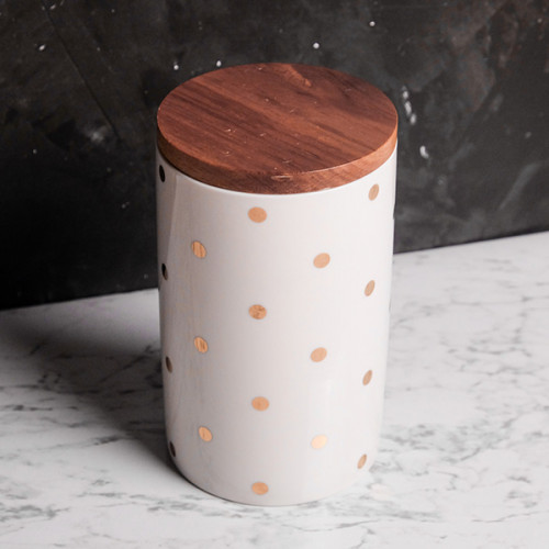 Polka Dot Motif Kitchen Canister 2
