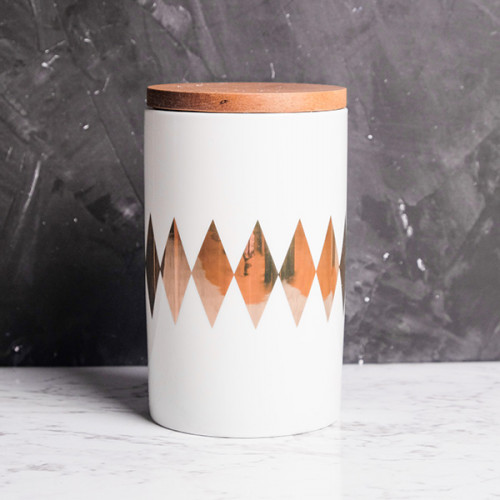 Diamond Motif Kitchen Canister