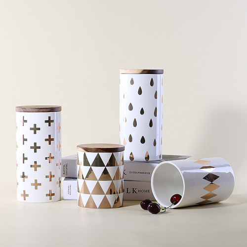 Big Triangle Motif Kitchen Canister 4