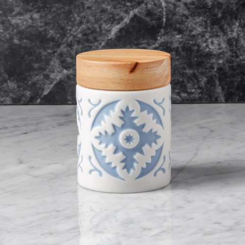Snowflakes Blue Food Jar