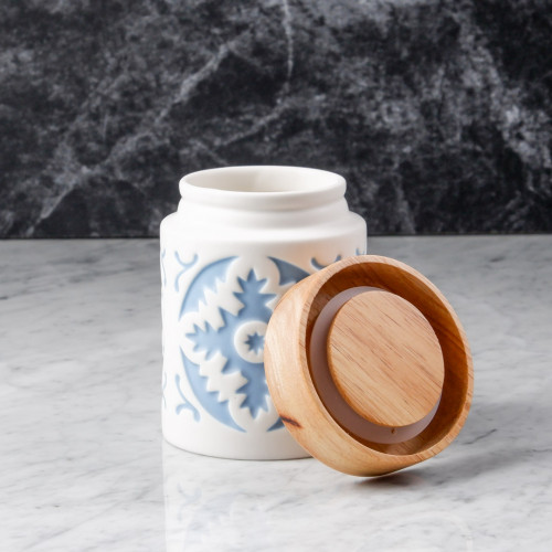 Snowflakes Blue Food Jar 4