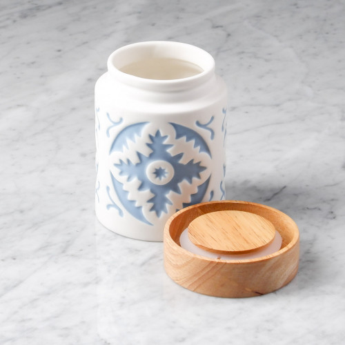 Snowflakes Blue Food Jar 6