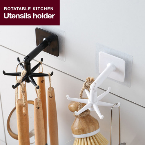 Rotatable Wall-Mounted Kitchen Utensils Holder 2