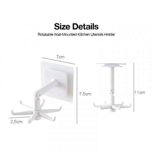 Rotatable Wall-Mounted Kitchen Utensils Holder 3