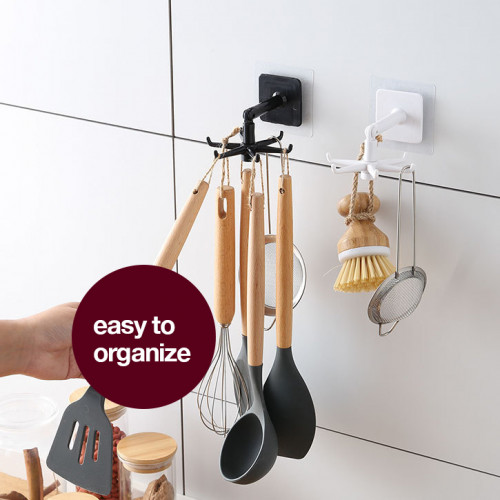 Rotatable Wall-Mounted Kitchen Utensils Holder 5