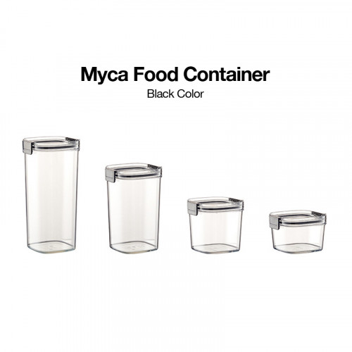 Myca Transparent Food Container Black 2