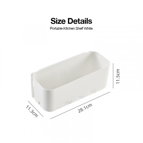 Portable Kitchen Shelf White 28.1 x 11.3 x 11.5cm 4