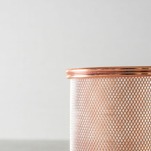 CHIPS BASKETS ROSEGOLD ROUND 8.7cm 4