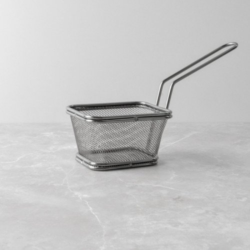 CHIPS BASKETS METALLIC GREY 10.5cm x 8.7cm