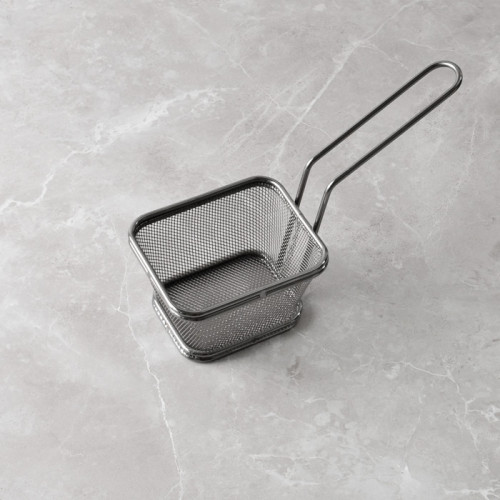 CHIPS BASKETS METALLIC GREY 10.5cm x 8.7cm 2