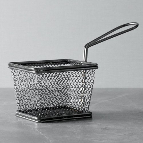 CHIPS BASKETS GREY METALLIC 12.2cm x 9.7cm 3