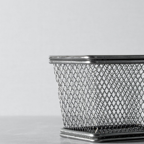 CHIPS BASKETS GREY METALLIC 12.2cm x 9.7cm 4