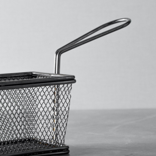 CHIPS BASKETS GREY METALLIC 12.2cm x 9.7cm 5