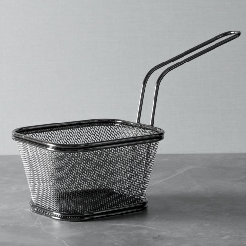 CHIPS BASKETS GREY METALLIC 12.5cm x 10.5cm