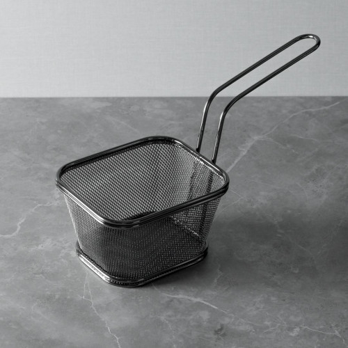CHIPS BASKETS GREY METALLIC 12.5cm x 10.5cm 5