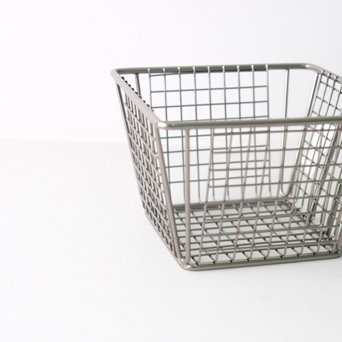 CHIPS BASKETS METALLIC GREY 12.5cm x 12.5cm 3