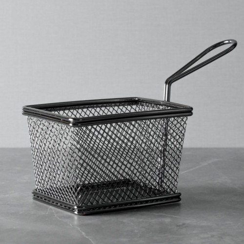 CHIPS BASKETS GREY METALLIC 9.7cm x 7.5cm 3