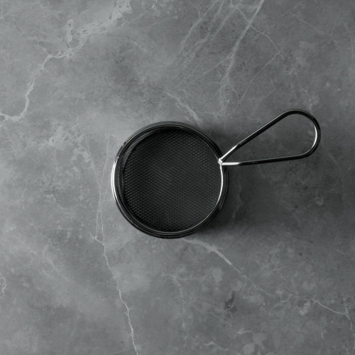 CHIPS BASKETS METALLIC GREY ROUND 8.7cm 2