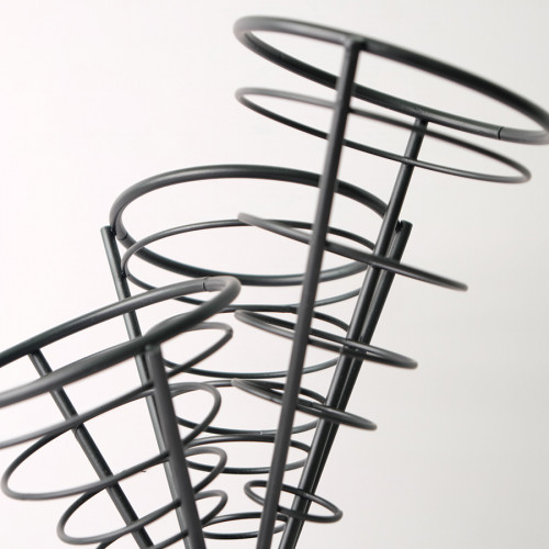 Three-Sides Chips Baskets Black 3 x 13cm 3