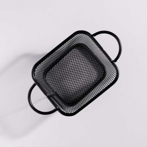 Chips Baskets Grey Metallic 11.5cm x 9cm 2