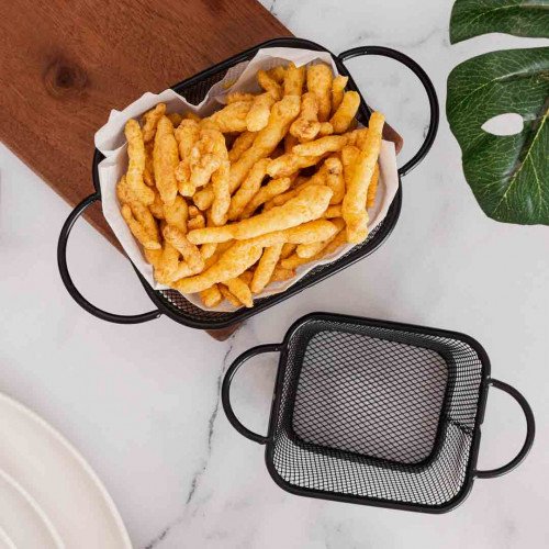 Chips Baskets Grey Metallic 13cm x 11cm 4
