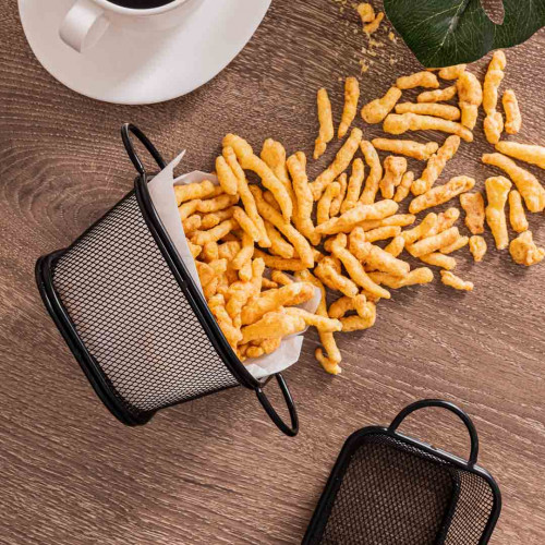 Chips Baskets Grey Metallic 13cm x 11cm 5