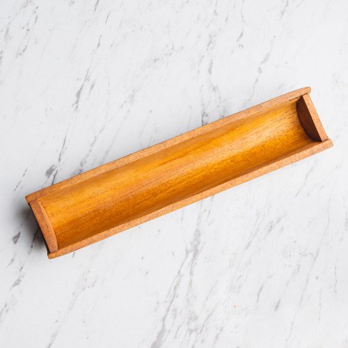 Mahoni Wooden Half Circular Bamboo dish 22,5cm x 5cm x 3,5cm