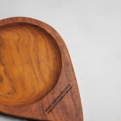 Teak Wooden Coaster Round 13cm 3