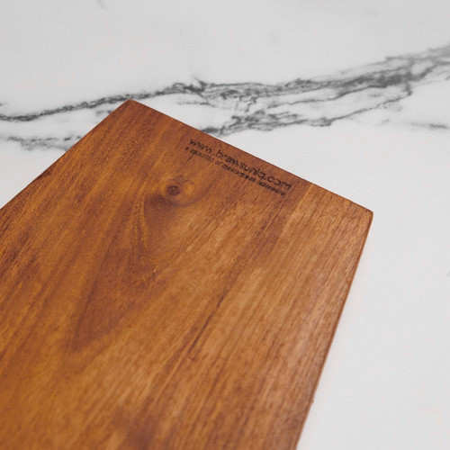 Teak Wooden Serving Board W Handle 30 x 16.5cm 2