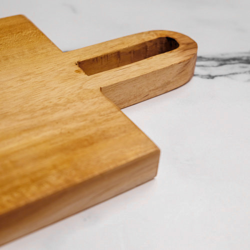 Teak Wooden Serving Board W Handle 40 x 15.5cm 2