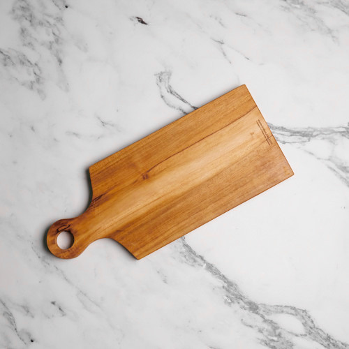 Teak Serving Board W Handle 39.5 x 16.5cm