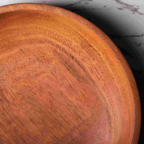 Mahogany Wooden Salad Plate 20cm 3