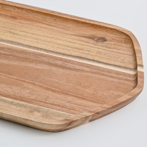 Teak Hexagon Serving Tray 26.5cm x 18.5cm 2