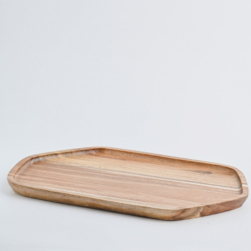 Teak Hexagon Serving Tray 26.5cm x 18.5cm 3