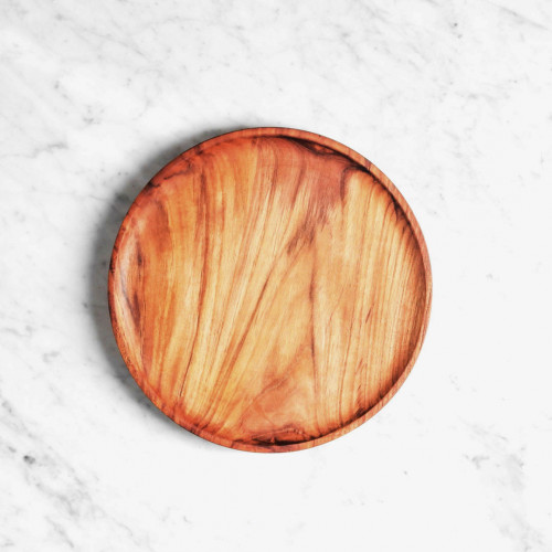Teak Flat Round Salad Plate 19.5cm 2