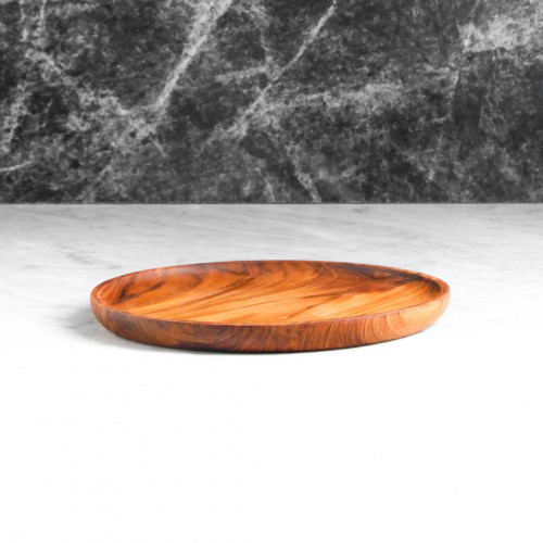 Teak Flat Round Salad Plate 19.5cm 3