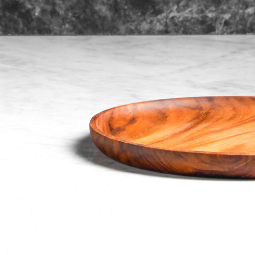 Teak Flat Round Salad Plate 19.5cm 4