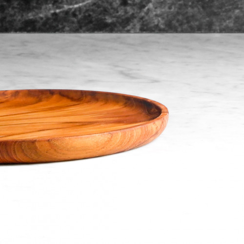 Teak Flat Round Salad Plate 19.5cm 5