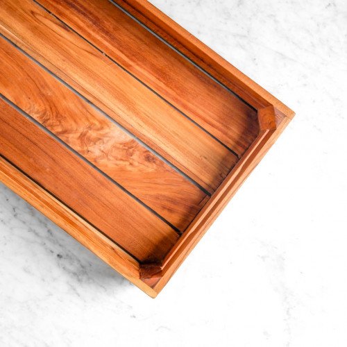 Teak Wooden Kitchen Tray 45 x 29.5cm 2