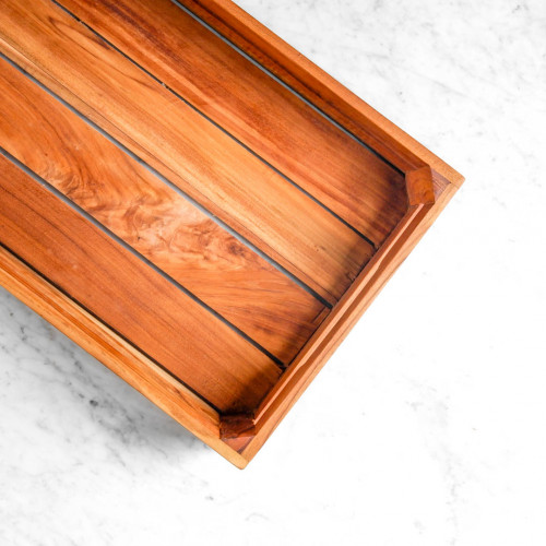 Teak Wooden Kitchen Tray 45 x 29.5cm 2