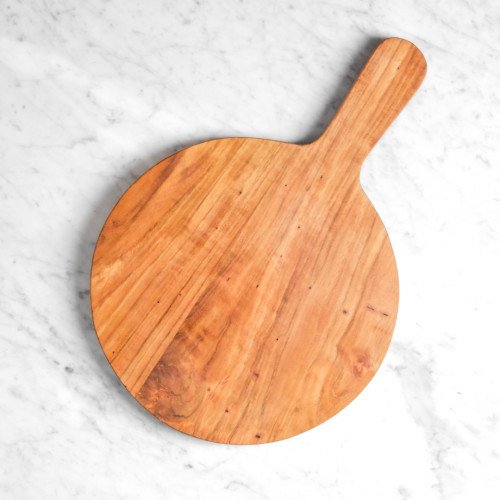 Teak Round Pizza Server 24 x 34cm