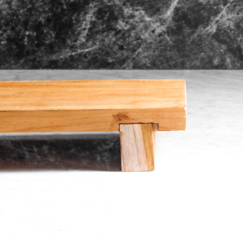 Teak Rectangular Serving Tray Tall 27.5 x 17cm 5
