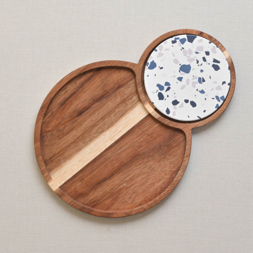Breakfast Tray with Coaster Round - A